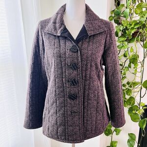 Habitat Purple & Black Quilted Super Soft Cozy Jacket Size Small